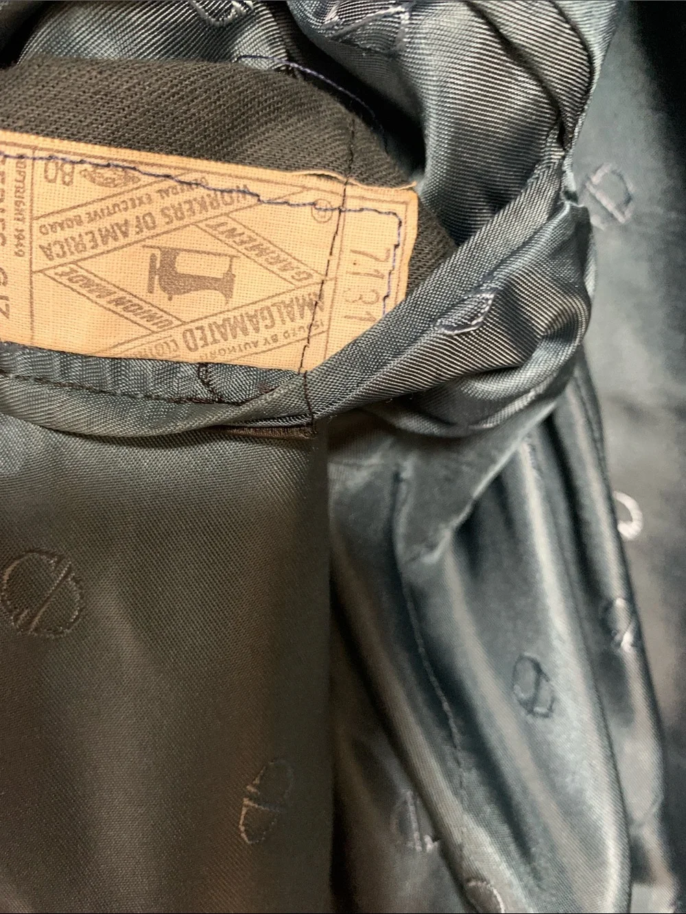 Vintage Christian Dior Paris Black Wool Double Breasted Sport Coat Size 40